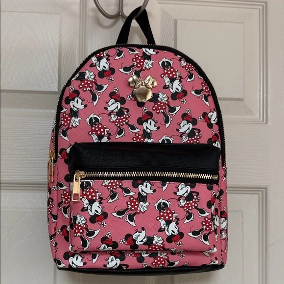 Bioworld Minnie Mouse Pink and Black Kids Backpack - Picture 1 of 16